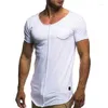 Costumes pour hommes H134 Printemps Eté Casual O Neck Slim T-Shirts Tops Tees MY071