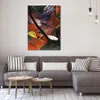 Landscape Abstract Canvas Art Deer in The Forest Ii Franz Marc Painting Handcrafted Exotic Decor for Tiki Bar