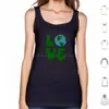 メンズ タンクトップ Love The Mother Earth Planet Vest ノースリーブ デイ 地球儀 環境 自然 自然環境主義