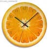 壁時計クリエイティブフルーツ壁時計ライムモダンキッチンレモン時計家の装飾リビングルーム時計トロピカルフルーツ壁アート時計 H0922 Z230707