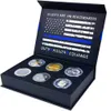 United States Law Enforcement Officers Challenge Coin Gift Box With 6 Police Coins