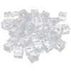 Vasi 200 pezzi Vaso di plastica trasparente di ghiaccio simulato Cubi finti riutilizzabili Pietra acrilica Decorativo artificiale trasparente
