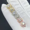 Designer sieraden hiphop mode sieraden big diamant steen goud vergulde sterling sier oorbellen moissanite stud oorbellen