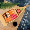 Conjuntos de louça Prato de sushi multiuso Decoração de mesa Decorar acompanhamento Bambu Sobremesa Barco Travessa de servir de madeira