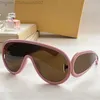 Wave Mask Sunglasses LW40108I Large Frame Womens Designer Glasses Acetate Fiber Fashion UV400 Protective with Original Box DFE0