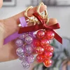 Keychains Style Acrylic Beads Grape Key Chain Exquisite Decoration Keychain Bag Pendant Accessory Keyring