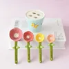 Measuring Tools Ceramic Baking Scale Measuring Spoon With Holder Rice Spoon Flower Shape Utensils Kitchen Tools R230704