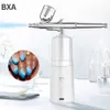 Vapor facial aerógrafo para unhas kit compressor de ar portátil bolo tatuagem maquiagem pintura injeção de oxigênio pistola de pulverização 230705