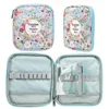 DHL50pcs Stuff Sacks DIY Oxford Floral Printing Sweater Needle Set Storage Bag Mix Color