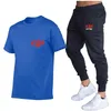 Herr T-shirts Dji Professional Pilot Drone Sportswear Tvådelad T-shirt Set Kortärmad träningsoverall Herr Joggingbyxor Joggingbyxor