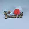 Saplama küpeleri 2pcs Paslanmaz çelik çift renkli kulak sedye tüneli harici iplik gösterge fişleri genişletici gövde piercing takılar 6-30mm