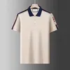 2023 Polo de mode à manches courtes Designer Chemise pour hommes Lettre de revers de haute qualité Top Casual Business Slim Fit T-shirt M-Xxxl