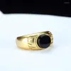 Anillos de racimo, venta de anillos de cobre refinado tallados a mano naturales, anillo exquisito de Jade con incrustaciones de 24k, joyería de moda para hombres y mujeres, regalos