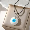 Collana con ciondolo malocchio blu turco della Boemia per le donne Gioielli da sposa girocollo con catena a corda occhio fortunato alla moda in resina colorata