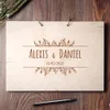 Other Event Party Supplies Personalised Wedding Guest Book Party Shower Gift Handmade Wooden Guest Book Po Album Scrapbook Wedding Keepsake 230704