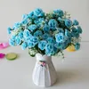 装飾花ローズブーケフルール Artificiales シルク Flores Artificiales Decoracion Hogar 造花結婚式のホームテーブル