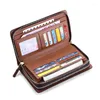 Portefeuilles Business Heren Merk Clutch Tassen Lederen Telefoon Organizer Grote Mannen Rits Handtas Cadeau Voor 162