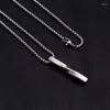 Hanger Kettingen Spiraal Kolom Ketting Voor Vrouwen Mannen Hip Hop Zilver Kleur Titanium Staal Charm Trui Sieraden Gift (GN875)