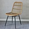 Camp Furniture Luxury Rattan Outdoor Chairs Nordic Minimalist Modern Wrought Iron Leisure Garden Chair Balcony Beach Sillas