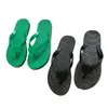 Designer Femmes Sandales Femmes Noir Blanc Vert Tongs Plage Simple Mocassin D'été Appartements Chaussures Taille 36-41