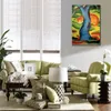 Quadro su tela astratto Gatto sotto un albero Franz Marc Pittura a olio artigianale Modern Decor Studio Apartment