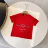 ubrania dla dzieci dzieci projektant t shirt koszulka dziecięca dziewczyna chłopiec z krótkim rękawem maluch ubierz 1-15 lat koszulki dziecięce luksusowe lato z etykietą z listem klasyczna czerwona zielona lina