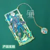 Bookmark Alhaitham Bookmarks Anime Genshin Impact Game Bookmark Figure Creativity Charms Book Page Alloy Stationery School Supplies Gift 230704