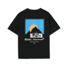 Herren-T-Shirts Rhude Formula Racing Classic Sunset Print 1 1 Kurzarm-T-Shirt Schwarz Weiß SXL Hohe Qualität 230704