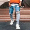 Men Hip Hop Ripped Jeans New Gradient Denim Pants Slim Fit Vintage Cowboys Trousers Male D30 201111