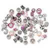 Berlocker 50 st/lot Kristall Stort Hål Lös Spacer Craft European Strass Bead Pendant För Berlock Armband Halsband Mode Diy Jewelr Dhk21