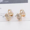 Stud Earrings ER-00439 Luxury Designer Jewelry Allergy-free Rhinestone Bowknot Women's Day Gift For Mom & Wife Cute Lady Earings