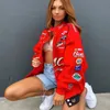 Vestes pour femmes American retro high street Racing Vêtements hiphop street style veste Y2K Femmes style surdimensionné impression baseball Vêtements 230705