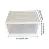 Fold Shoe Cabinet High Light Transmission Transparent Slippers Sneakers Storage Shoes Box Thickened Dustproof Shoe Organizer Box L230705