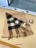 Fashion Bur winter scarves retail for sale Autumn Tassel Design Plaid Letter Warm Fashion Long Scarf Hong Kong UX4J