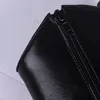 Ann demeulemeester gerda ayak bileği botları sivri uçlu tıknaz blok topuk 55mm gerçek deri batı kovboy bot kadın lüks tasarımcı ayakkabı fabrika ayakkabı boyutu 35-42