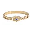 Luxury Brand Gold Evil Eye Bangle Bracelet Titanium Steel Jewelry for Women Gift