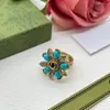Projektant markowej biżuterii pierścionki damskie złoto posrebrzane miedziany palec regulowany pierścień kobiety miłość Charms materiały ślubne luksusowe akcesoria GR-036