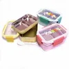 Lunchars Boxes Box de aço inoxidável portátil Bento Box de camada dupla CAIXO CAIXO DE LOUCA DE RECIMENTOS DE MICROWAVE PARA CRIANÇAS Escola de piquenique 230704