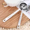 Measuring Tools 15ML/30ML Metal Measuring Spoon Multifunction Coffee Scoop Stainless Coffee Long Handle Tablespoon R230704