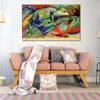 Modern Abstract Canvas Art Chameleon Franz Marc Pittura a olio fatta a mano Decorazione da parete contemporanea