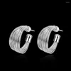 Stud Earrings Wholesale Price 925 Sterling Silver Multi-Line Small For Women Fashion Jewelry Brincos Gift