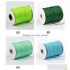 Cord Wire 20 Colors 1Mm 200Yards/Volume Waxed Cotton Cords For Wax Jewelry Making Diy Bead String Bracelet Sewing Leather Necklace Dhxzq