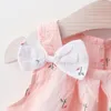 Vestidos para meninas Vestido fashion para bebês com flores fragmentadas Estilo pastoral Roupas infantis