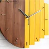 壁時計木製壁時計モダンなデザインヴィンテージ素朴なみすぼらしい時計静かなアート時計家の装飾 Z230707
