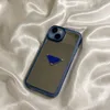 Custodie per telefoni di design di lusso Moda donna Casual Specchio blu Triangolo Lettere Custodia per iPhone 14 14Plus 14Pro 14ProMax 13 12 11 Pro Max