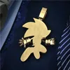 Customized Anime Jewelry Bling 925 Sterling Silver VVS Baguette Moissanite Diamond Custom Hedgehog Simson Sonic Pendant