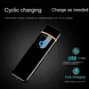 Slim USB Electric Liter Benter Rechargable Touch Wind -защищенные сигаретные аксессуары портативные htiv