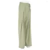 2023 Kadın Kampı Pantolon Bahar Sonbahar Moda Geniş Bacak Gevşek Düz Pantolonlar Kadın Katı Yüksek Bel Uzun