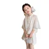 Sommer Neues Kinder-Jacquard-Oberteil und Shorts, zweiteiliges Set