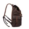 Plecak Moda Płótno Skórzane plecaki na laptopa Mężczyźni/Kobiety Szkoła Unisex Wodoodporne torby podróżne Duże torby o dużej pojemności